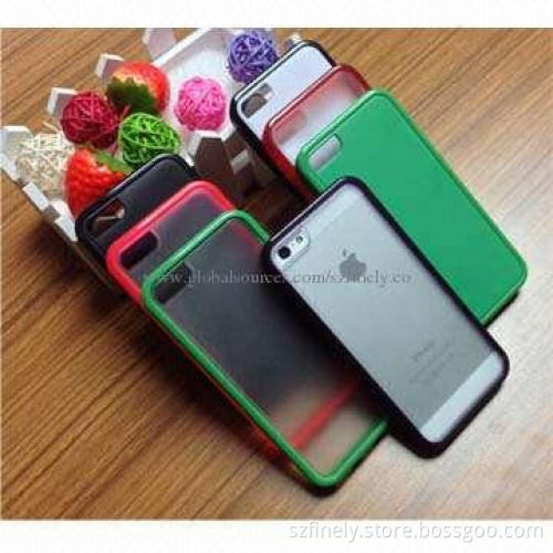 PC + TPU Case for iPhone 5C, Double Injection, with Anti-slip Grain, Fashionable and Novelty